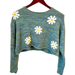 L.A. Hearts Cropped Daisy Sweater S